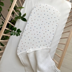 Cearsaf pentru carucior bebe din bumbac, Forme geometrice